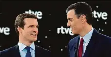  ?? Foto: Reuters ?? Rivalové Lidovec Pablo Casado a socialista Pedro Sanchez.