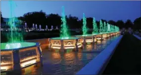  ?? FRAN MAYE – DIGITAL FIRST MEDIA ?? LED lights provide millions of colors at the $90 million Main Fountain Garden at Longwood Gardens, which opens to the public next weekend.