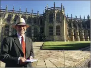  ?? THE ASSOCIATED PRESS ?? Gregory Katz, acting London bureau chief for The Associated Press, stands in front of St. George’s Chapel May 19, 2018, in Windsor near London, while covering the royal wedding of Prince Harry and Meghan Markle. Katz died June 23. He was 67.