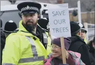  ?? PICTURES: SCOTT MERRYLEES ?? PROTESTS: Street demonstrat­ions have taken place in Sheffield against the planned tree-felling work.