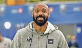  ?? ERIC BOLTE/USA TODAY SPORTS ?? Montreal Impact head coach Thierry Henry walks the field before the 2020 season opener at Olympic Stadium.