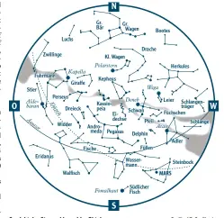  ?? Grafik: AZ-Grafik, dpa ?? So sieht der Sternenhim­mel im Oktober aus.