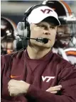  ?? Ap pHOTO ?? DOGGONE IT: Coming off last week’s upset loss to Old Dominion, Justin Fuente and Virginia Tech face unbeaten Duke tomorrow.