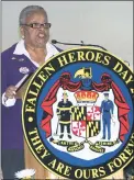  ?? SUBMITTED PHOTO ?? Princella Hunter, a White Plains resident, received a standing ovation at the Fallen Hero’s Day ceremony in Dulaney Valley Memorial Gardens after sharing memories of her son, Shaft Hunter, a Maryland State Trooper who was killed in a crash six years ago.