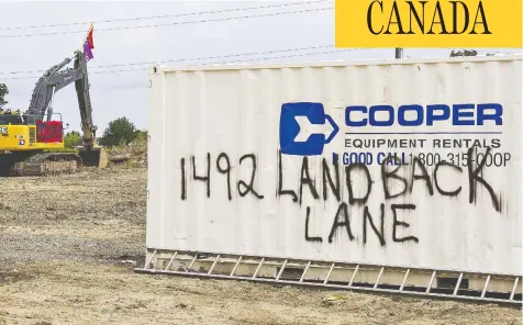  ?? POSTMEDIA NEWS ?? Indigenous protesters in Caledonia, Ont., are calling for a day of solidarity and an end to the arrest of those connected to 1492 Land Back Lane.