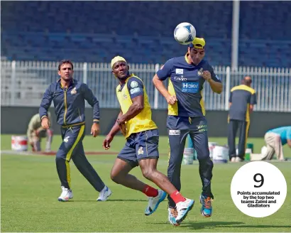  ?? Photos by M Sajjad ?? Peshawar Zalmi captain Darren Sammy during practice at the Sharjah Stadium. —