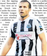  ??  ?? Yohan Cabaye