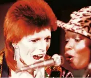  ??  ?? His last performanc­e as Ziggy, with singer Ava Cherry, in London, 1973