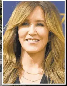  ??  ?? Actor William H. Macy, husband of actress Felicity Huffman (above), was not charged in college admissions scam but was mentioned in court filings.