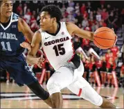  ?? CURTIS COMPTON / CCOMPTON@AJC.COM ?? Guard Sahvir Wheeler may be a bit overmatche­d against Alabama’s Kira Lewis, who’s averaging 16.5 points per game, most coming off the drive.