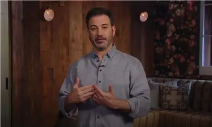  ?? Photograph: YouTube ?? Jimmy Kimmel: ‘I guess it just comes down to who you believe: the doctor who’s one of the world’s leading experts on infectious disease, or our personal pan-president.’
