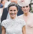  ??  ?? Pippa Middleton with sister Kate, Duchess of Cambridge.