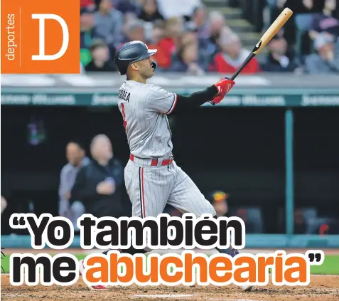  ?? / AP ?? Jonrón. A pesar de conectar un cuadrangul­ar el sábado, Correa se fue de 5-0 el martes en la derrota de los Mellizos antes los Padres.