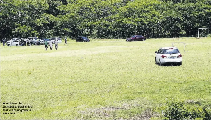  ?? ?? A section of the Oracabessa playing field that will be upgraded is seen here.