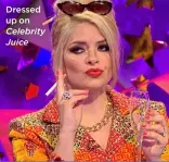  ?? ?? Dressed up on Celebrity Juice