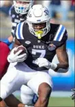 ?? Getty Images ?? Jordan Waters rushed for 66 yards to help Duke win the Birmingham Bowl.