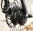  ??  ?? The 250W motor is integrated into the hub of the front wheel