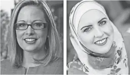  ?? THE REPUBLIC ?? The race between Kyrsten Sinema (left) and Deedra Abboud should be closer, because Abboud is a worthy candidate. But Synema gets the nod.