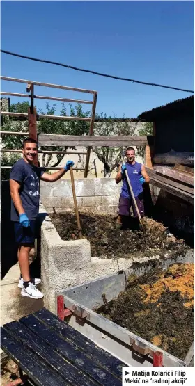  ?? ?? Matija Kolarić i Filip Mekić na ‘radnoj akciji’