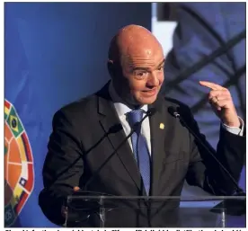  ?? (Photo AFP) ?? Gianni Infantino, le président de la Fifa, a officialis­é hier l’utilisatio­n de la vidéo pour la prochaine Coupe du monde.