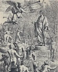  ??  ?? Le poète Juvénal, par Wenceslas Hollar (gravure, 1660).