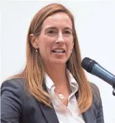  ??  ?? Democratic congressio­nal candidate Mikie Sherrill speaks during a candidate forum at the UJC of MetroWest New Jersey on Oct. 9 in Whippany, N.J.