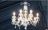  ??  ?? SVR marquee’s elegant chandelier.