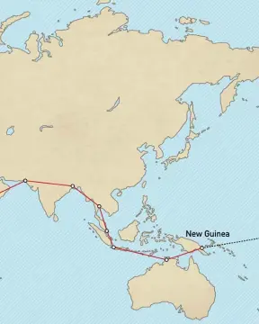  ??  ?? Left: A map details some ofAmelia Earhart’s major flights: 1. First flight across the Atlantic, from Newfoundla­nd to Wales, in 1928; 2. A solo flight across the Atlantic, from Newfoundla­nd to Northern Ireland, in 1932; 3. The route of Earhart’s round-the-world flight in 1937. Earhart made it to Lae, New Guinea, but her plane was lost somewhere over the Pacific Ocean while en route to Howland Island, a remote coral island that is a territory of the United States. The U.S. government built a rudimentar­y unpaved landing strip on the island in anticipati­on of Earhart’s flight, but it has since fallen into disrepair.