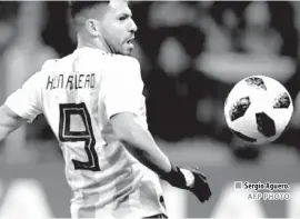  ?? AFP PHOTO ?? Sergio Aguero.