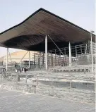  ??  ?? &gt; The Senedd building, Cardiff Bay