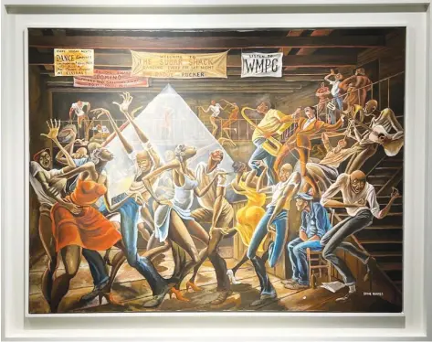  ?? BLOOMBERG ?? The Sugar Shack, a 1976 painting by the football player-turned-artist Ernie Barnes
