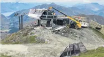  ?? PHOTO: CORONET PEAK ?? Big job . . . The top station of the Coronet Express chairlift is being removed this summer to make way for NZSki’s highspeed replacemen­t chairlift.