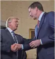  ?? POOL IMAGE FROM GETTY IMAGES ?? President Trump and FBI chief James Comey after Trump took office in January.