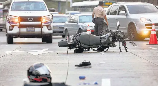  ??  ?? La cantidad de accidentes solo registra una leve reducción del 2% respecto a 2019.