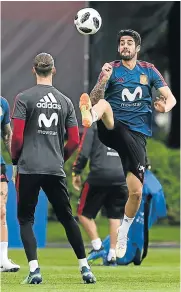  ?? Picture: AFP ?? UP FOR THE TEST: Spain’s midfielder Isco, right, will hope to be on taget as his team take on Iran in their second match of the Fifa World Cup in Russia today