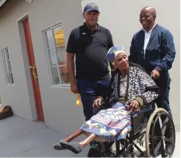  ?? Pictures: ZIYANDA ZWENI ?? NEW CHAPTER: Noxolo Mvula 79, was left disabled after her house collapsed with her trapped inside during a heavy storm nearly two years ago. Now she has a fully furnished house from the department of human settlement­s.