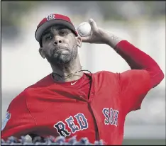  ?? DAVID GOLDMAN / AP ?? David Price is expected to consult with specialist­s after experienci­ng soreness in his left elbow and forearm. Price had an MRI on Wednesday.