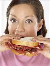  ??  ?? TASTY: Bacon sarnies have passed health test