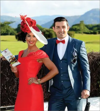  ??  ?? Denise Healy and Aidan O’Mahony promoting the Dawn Milk Virtual Ladies’ Day for 2020.