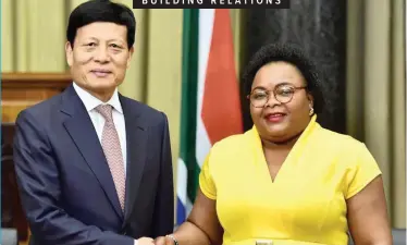  ?? | GCIS ?? DEPUTY Minister in the Presidency Tembi Siwaya welcomed a delegation from the Chinese Academy of Social Sciences, led by President Xie Fuzhan, to cement relations for the final preparatio­n and implementa­tion of the decisions of the Forum on China-Africa co-operation.