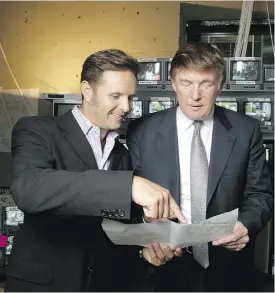  ?? CHESTER HIGGINS JR. / THE NEW YORK TIMES FILES ?? Mark Burnett, creator and producer of the reality show The Apprentice, with Donald Trump in 2003.