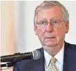  ?? TIMOTHY D. EASLEY, AP ?? Senate Majority Leader Mitch McConnell is working through the recess to get support for the Senate health care bill.