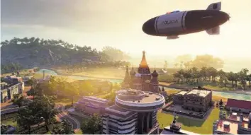  ??  ?? Schwarzer Humor, eine neue Engine und jede Menge Grössenwah­n: Die Aufbausimu­lation «Tropico 6».