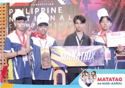  ?? FACEBOOK PHOTO/DEPARTMENT OF EDUCATION ?? Makati High School ‘Makatrix’ Robotics Team will represent the Philippine­s in the 2024 VEX Robotics World Competitio­n in Dallas, Texas, from April 25 to May 3, 2024.