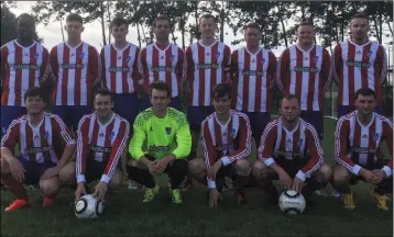  ??  ?? The Bay FC squad prior to their win over Electro.