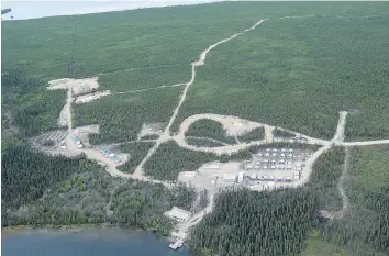  ?? PHOTOS: NEXGEN ENERGY ?? NexGen Energy’s Rook I site in northern Saskatchew­an, above, which can accommodat­e more than 120 people and hosts the Arrow deposit and, centre, NexGen Energy’s office at its Rook I site.