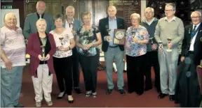  ??  ?? Herne Bay’s winners at the East Kent Short Mat Bowls Associatio­n presentati­on evening