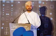  ??  ?? Talal bin Said al Mamari speaks at Omantel’s 3rd Annual ICT Summit