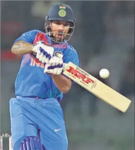 ?? AP ?? India opener Shikhar Dhawan scored 55 off 43 deliveries to continue his good form and give India a solid start in their chase of 139 against Bangladesh on Thursday.