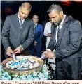  ??  ?? Project Chairman SLIM Digis Nuwan Gamage and CEO SLIM Sanath Senanayake lighting the oil lamp